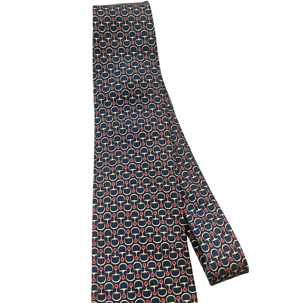 Brooks Brothers 346 Silk Tie Horse Bit‎ Equestrian Pattern Classic Preppy USA